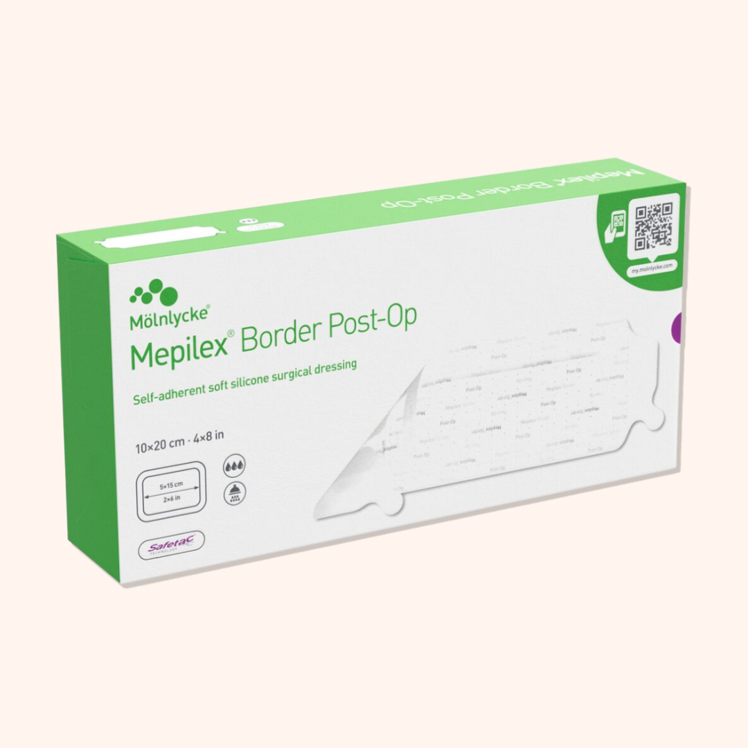 Mepilex Border Post-Op Foam Dressing 496405, 4"x8"