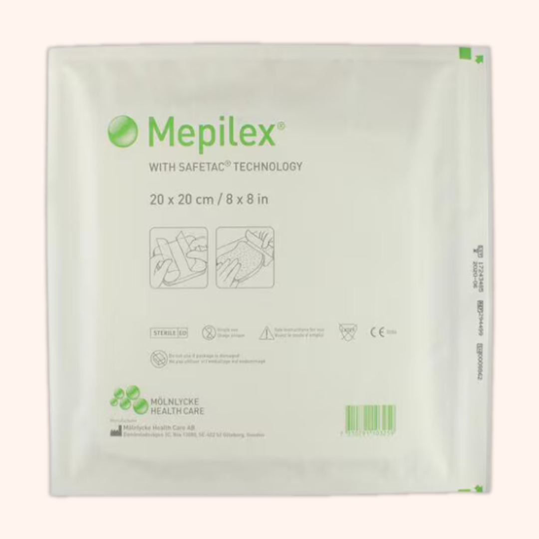 Mepilex Self Adherent Foam Dressing 294499, 8"x8"