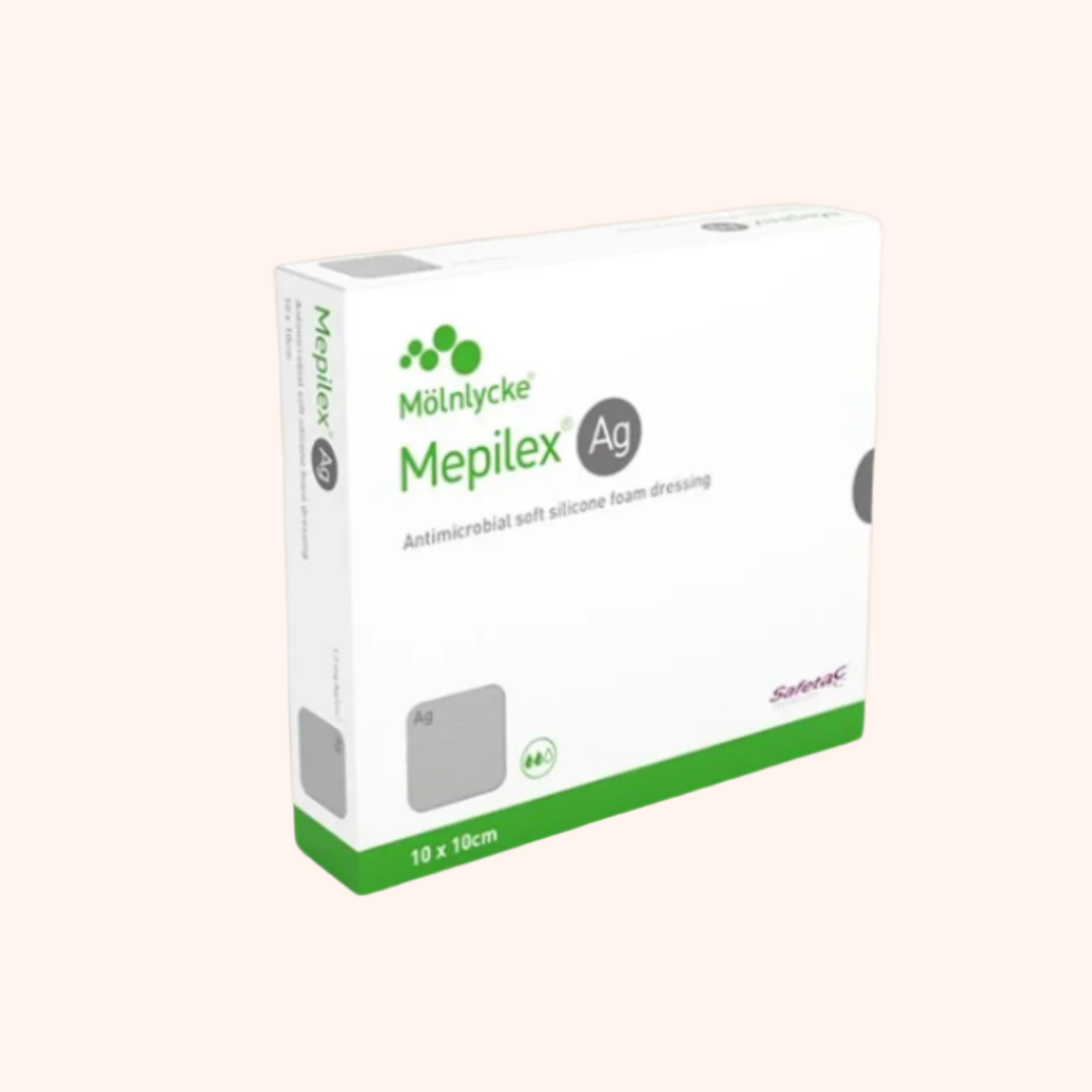 Mepilex Ag Antimicrobial foam dressing for low to medium exuding burns and wounds. | Direct Medical Inc.