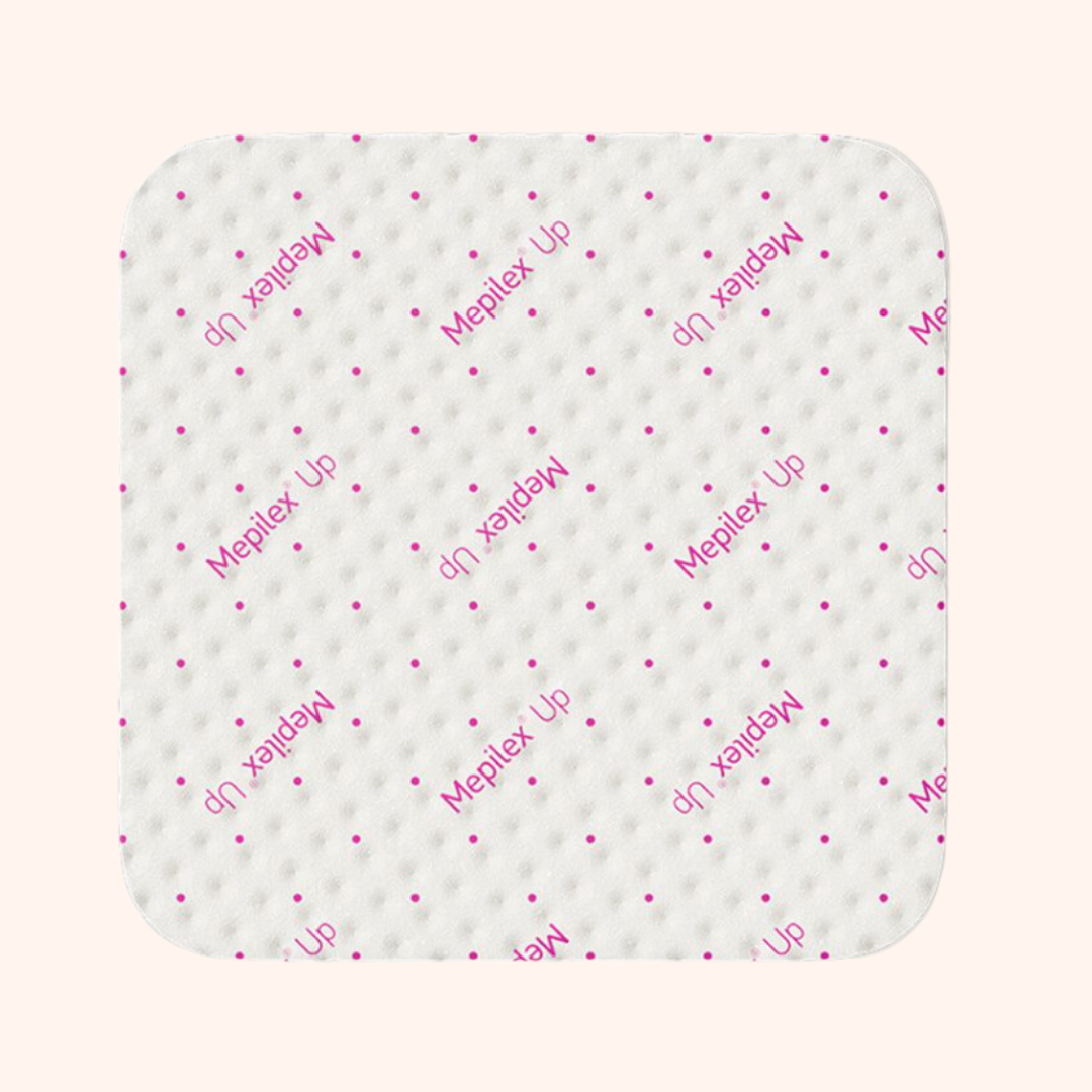 Molnlycke Mepilex Up Non Bordered Foam Dressing, designed to minimise the risk of leakage. | Direct Medical Inc.