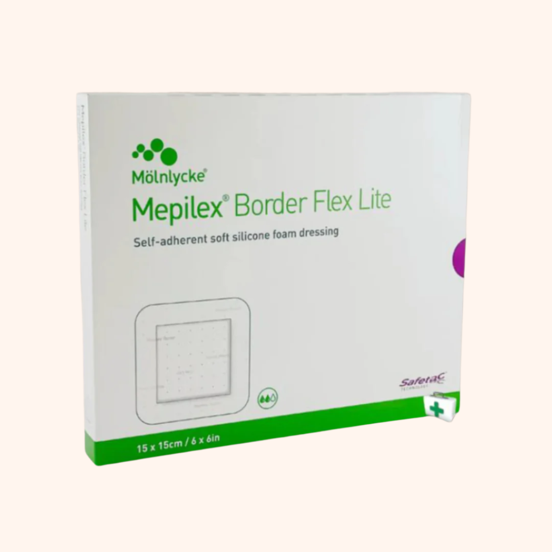 Molnlycke Mepilex Border Flex Lite Packaging for 6x6" (15x15cm) | Direct Medical Inc.