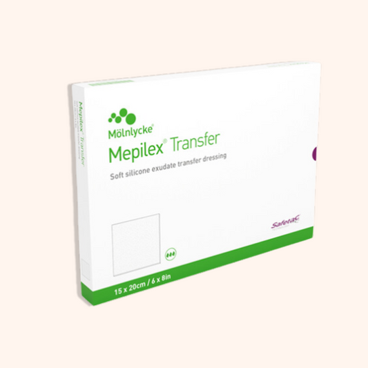 Molnlycke Mepilex Transfer Foam Dressing is a Soft Silicone Exudate Transfer Dressing. | Direct Medical Inc. 