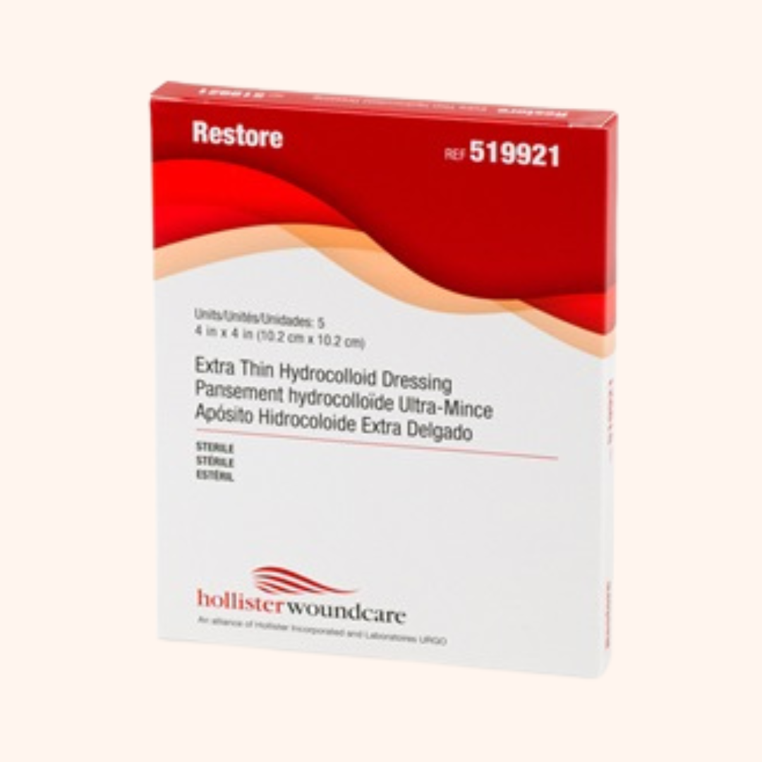 Packaging Image of Hollister Restore Extra Thin Hydrocolloid Dressing. | Direct Medical Inc. 