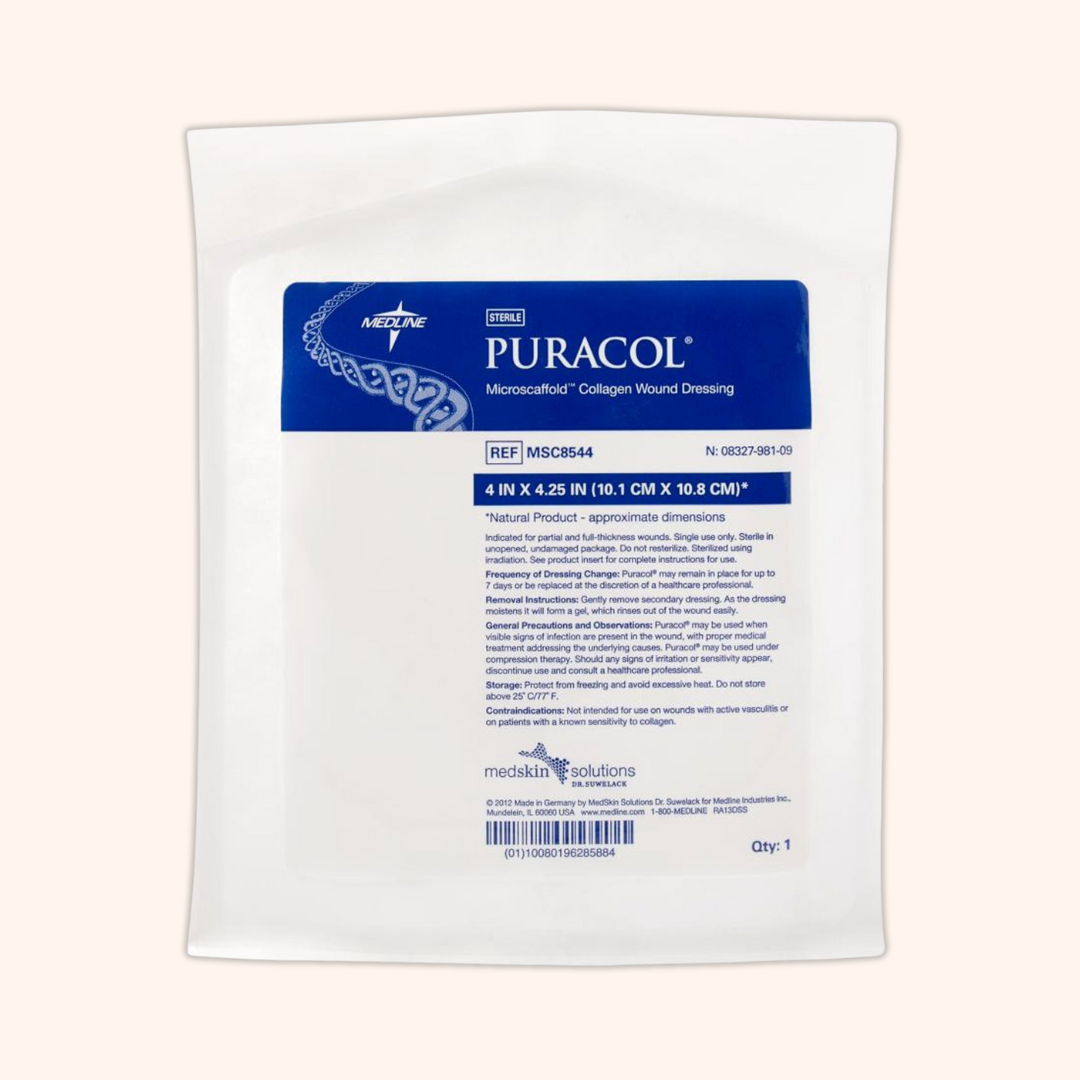 Puraco Collagen Wound dressing is designed to maintain a moist environment that supports tissue growth and wound healing, making it ideal for pressure ulcers, diabetic ulcers, and surgical wounds. | Direct Medical Inc.