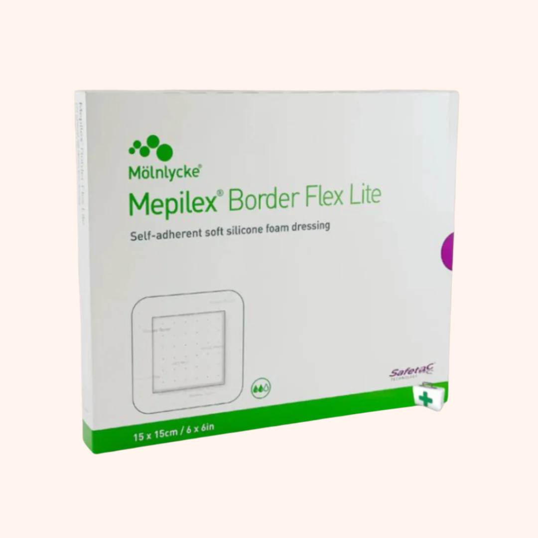 Molnlycke Mepilex Border Flex Lite Packaging for 6x6" (15x15cm) | Direct Medical Inc. 