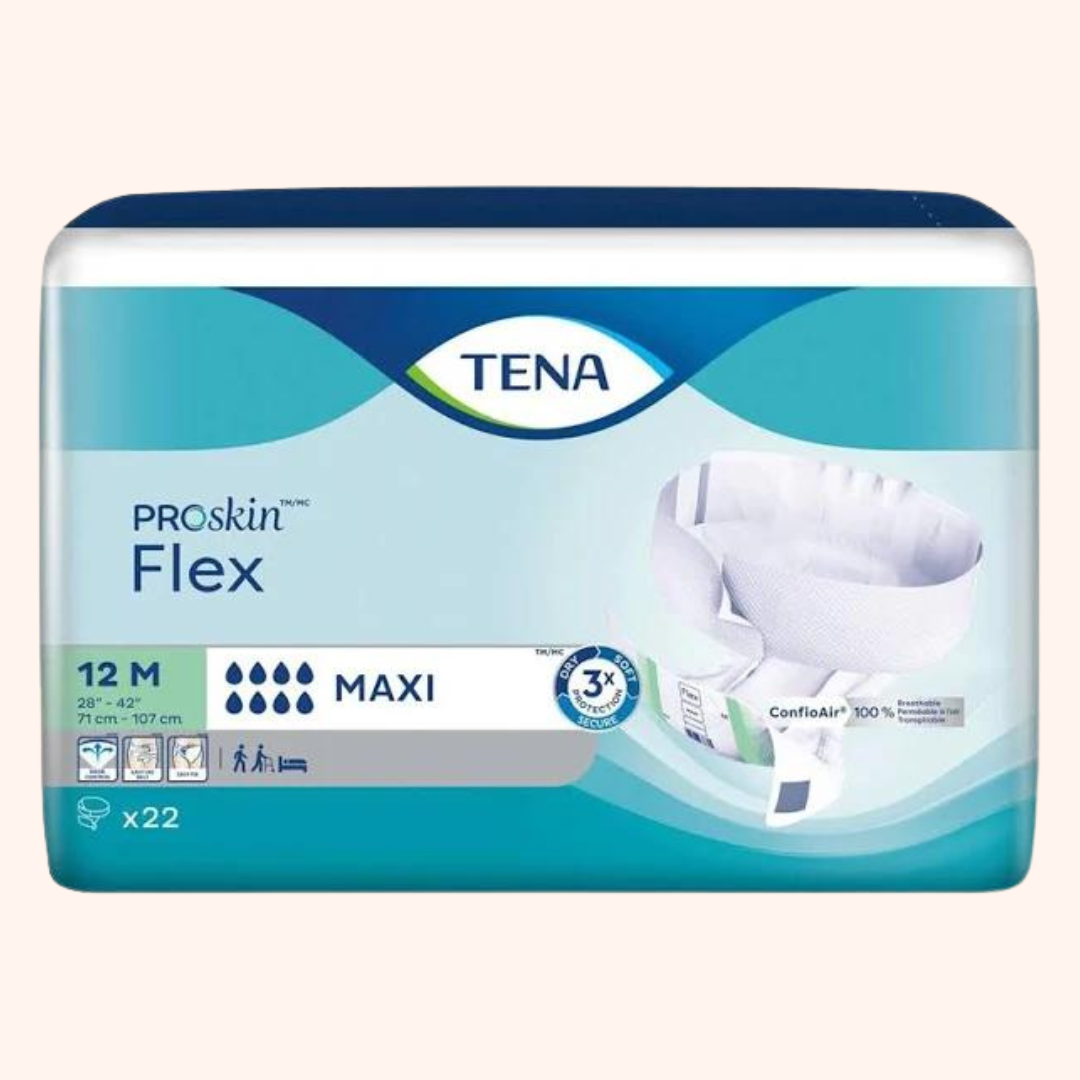 Tena Flex Maxi Briefs packing Image. | Direct Medical Inc.