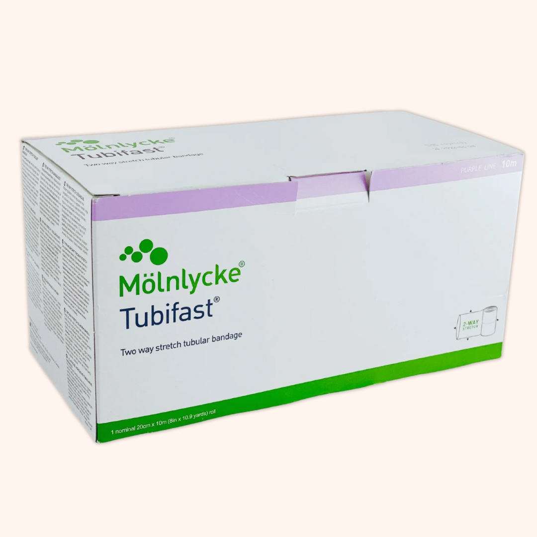 Tubifast Dressing retention purple line packaging. | Direct Medical Inc. 